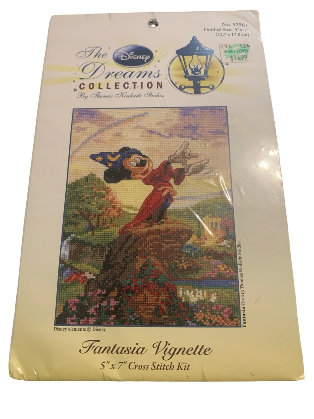 NEW Disney Fantasia Vignette by Thomas Kinkade 5"x7" Cross Stitch Kit No. 52561